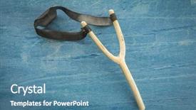  Presentation with blue - Cool new presentation with sling shot - slingshot on painted blue backdrop and a  colored foreground