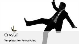  Presentation with business roadmap - Colorful theme enhanced with slip - one caucasian unlucky carefree business backdrop and a white colored foreground