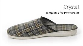  Presentation with slipper - Amazing presentation theme having slipper-isolated-on-white-background backdrop and a white colored foreground