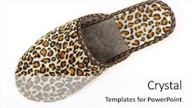  Presentation with slipper - Amazing slide deck having slipper isolated on white background backdrop and a white colored foreground