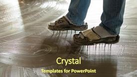  Presentation with slipper - Slide set featuring slipper with spikes to walk background and a  colored foreground