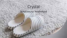  Presentation with slipper - Cool new presentation theme with slippers - slipper on the carpet backdrop and a light gray colored foreground