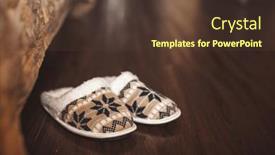  Presentation with slipper - Slide set featuring slippers-on-floor-at-bedroom background and a tawny brown colored foreground
