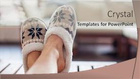  Presentation with slipper - Amazing presentation having slippers-on-women-s-legs backdrop and a soft green colored foreground