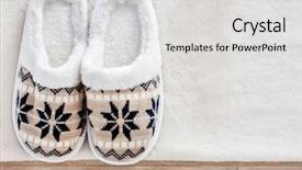  Presentation with slipper - Amazing presentation theme having slippers on wooden floor soft backdrop and a light gray colored foreground