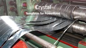  Presentation with steel fabrication - Slide set enhanced with slitting cutting stripping steel background and a gray colored foreground