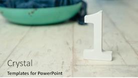  Presentation with 1st birthday - Theme enhanced with sliver-blue-and-white-decoration background and a  colored foreground