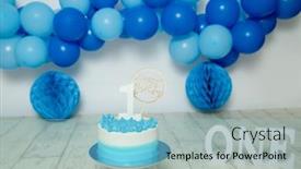  Presentation with high quality - Slide set enhanced with sliver-blue-and-white-decoration background and a light blue colored foreground