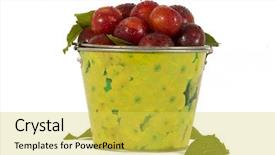  Presentation with red and yellow - PPT layouts with sloe - wet red plums background and a yellow colored foreground