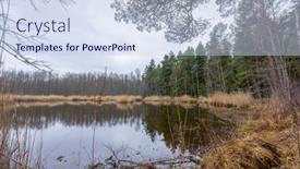  Presentation with region - Slide deck featuring slokas-lake-in-kemeri-region background and a sky blue colored foreground