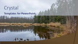  Presentation with region - Slide deck having slokas-lake-in-kemeri-region background and a sky blue colored foreground