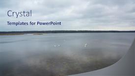  Presentation with floating - Cool new slides with slokas-lake-with-floating-swans backdrop and a sky blue colored foreground