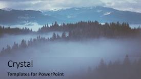  Presentation with japan beautiful landscape mountain fuji - Amazing PPT theme having slope color toning low contrast backdrop and a seafoam green colored foreground