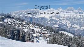  Presentation with skiing - Colorful slide deck enhanced with slope on the skiing resort flumserberg switzerland backdrop and a light blue colored foreground