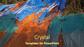  Presentation with soil erosion - Cool new PPT layouts with landslide - slope protection with huge plastic backdrop and a tawny brown colored foreground