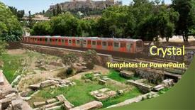  Presentation with ancient greece - Beautiful PPT layouts featuring slopes of acropolis athens backdrop and a tawny brown colored foreground