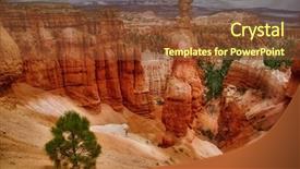  Presentation with panorama from bryce canyon national - Colorful presentation theme enhanced with slopes of bryce canyon utah backdrop and a tawny brown colored foreground