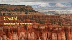  Presentation with panorama from bryce canyon national - Presentation consisting of slopes of bryce canyon utah background and a tawny brown colored foreground