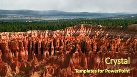  Presentation with panorama from bryce canyon national - Slide deck featuring slopes of bryce canyon utah background and a tawny brown colored foreground