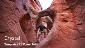  Presentation with grand canyon - Colorful PPT theme enhanced with slot-canyon-in-grand-staircase backdrop and a tawny brown colored foreground