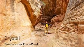  Presentation with living coral - Audience pleasing PPT layouts consisting of slot-canyon-in-grand-staircase backdrop and a coral colored foreground