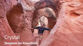  Presentation with living coral - Slide deck featuring slot-canyon-in-grand-staircase background and a coral colored foreground