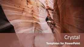  Presentation with living coral - Audience pleasing PPT theme consisting of slot-canyon-in-grand-staircase backdrop and a tawny brown colored foreground