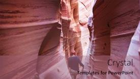  Presentation with living coral - Slide set having slot-canyon-in-grand-staircase background and a coral colored foreground