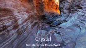  Presentation with living coral - PPT theme consisting of slot-canyon-in-grand-staircase background and a ocean colored foreground