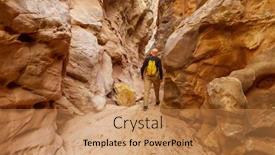  Presentation with living coral - PPT layouts consisting of slot-canyon-in-grand-staircase background and a coral colored foreground