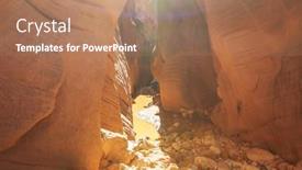  Presentation with grand canyon - Audience pleasing PPT layouts consisting of slot-canyon-in-grand-staircase backdrop and a coral colored foreground