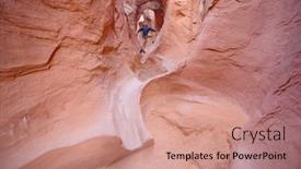  Presentation with grand canyon - Presentation design consisting of slot-canyon-in-grand-staircase background and a coral colored foreground