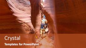 Presentation with grand canyon - Cool new PPT theme with slot-canyon-in-grand-staircase backdrop and a crimson colored foreground