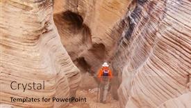  Presentation with grand canyon - Presentation design featuring slot-canyon-in-grand-staircase background and a  colored foreground