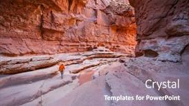  Presentation with grand canyon - Slide deck having slot-canyon-in-grand-staircase background and a gray colored foreground