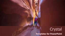  Presentation with grand canyon - Presentation theme with slot-canyon-in-grand-staircase background and a tawny brown colored foreground