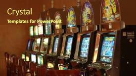  Presentation with slot machine - Beautiful presentation design featuring slot-machine-1-classic-slot backdrop and a tawny brown colored foreground