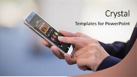  Presentation with slot machine - Presentation theme with slot machine app on mobile background and a white colored foreground