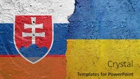  Presentation with concrete cracked - Theme enhanced with slovakia-and-ukraine-cracked-concrete background and a gold colored foreground