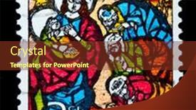  Presentation with christmas jesus - Audience pleasing presentation theme consisting of slovenia-circa-1998-a-greeting backdrop and a tawny brown colored foreground