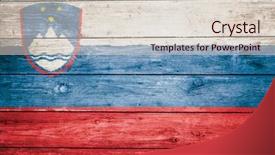  Presentation with wood texture - Presentation theme enhanced with slovenian-flag-on-wood-texture background and a lemonade colored foreground