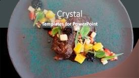  Presentation with veal - Cool new presentation theme with slow-cooked-veal-cheek backdrop and a gray colored foreground