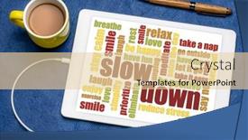  Presentation with slow down - Colorful slide set enhanced with slow-down-and-relax-reducing backdrop and a lemonade colored foreground
