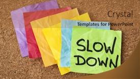  Presentation with slow down - Cool new presentation theme with slow-down-lifestyle-concept backdrop and a red colored foreground