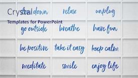  Presentation with keep calm - Colorful PPT theme enhanced with slow-down-relax-take backdrop and a sky blue colored foreground