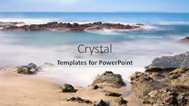  Presentation with seawater - Theme consisting of slow-motion-scenic background and a light blue colored foreground