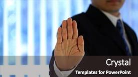  Presentation with banquet server hand - Slides consisting of slow steady - businessman with hand raised background and a dark gray colored foreground