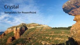  Presentation with mountains - Theme featuring sludge - mud armantes mountains zaragoza province background and a teal colored foreground