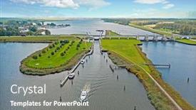  Presentation with sluice - Audience pleasing PPT layouts consisting of sluice at nijkerk in the countryside from the netherlands backdrop and a gray colored foreground