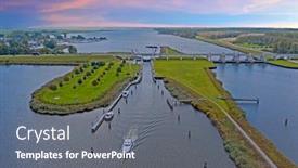  Presentation with sluice - Beautiful slide deck featuring hydrology - sluice at nijkerk backdrop and a gray colored foreground